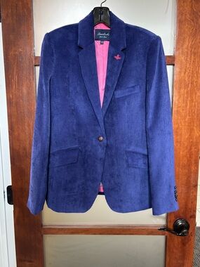 Bariloche Purple Corduroy Blazer with Pink Lining
